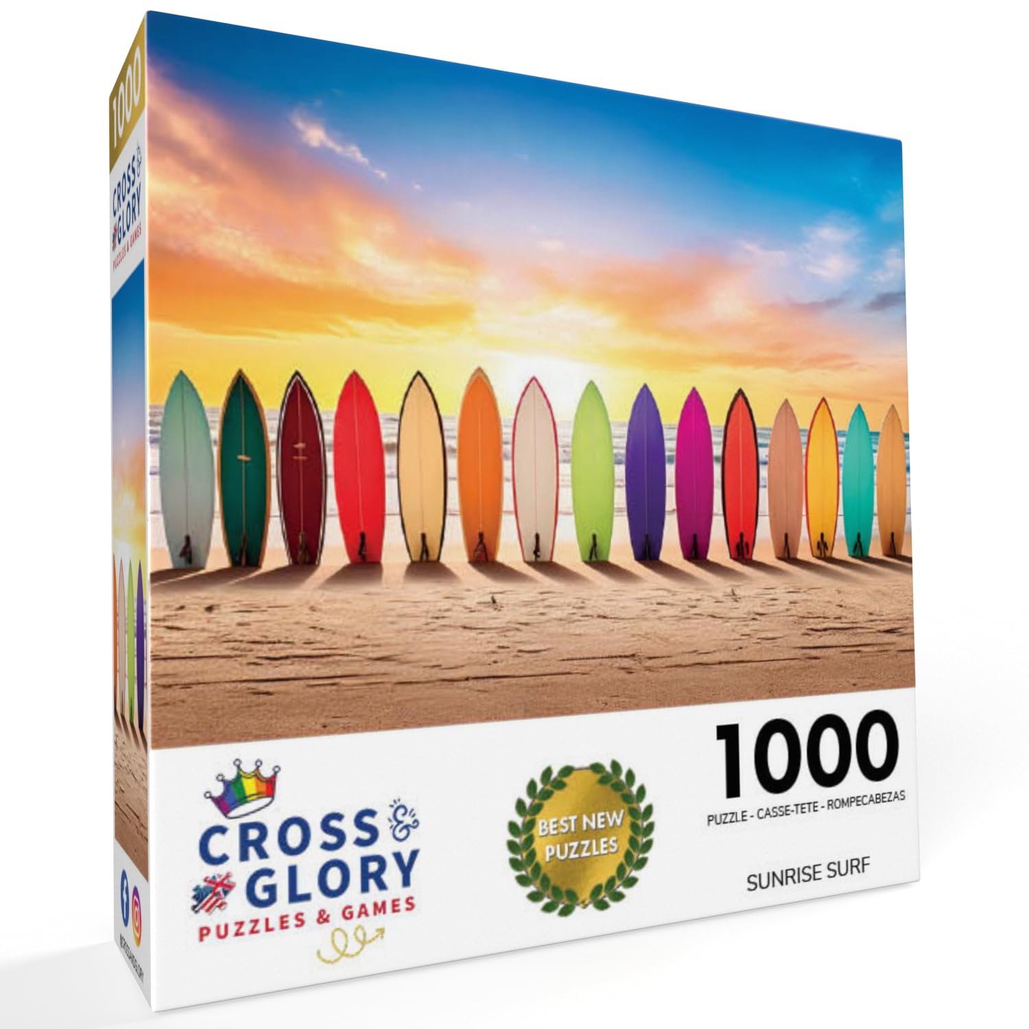 Amazon | Sunrise Surf - プレミアム1000ピースジグソーパズル:鮮やか